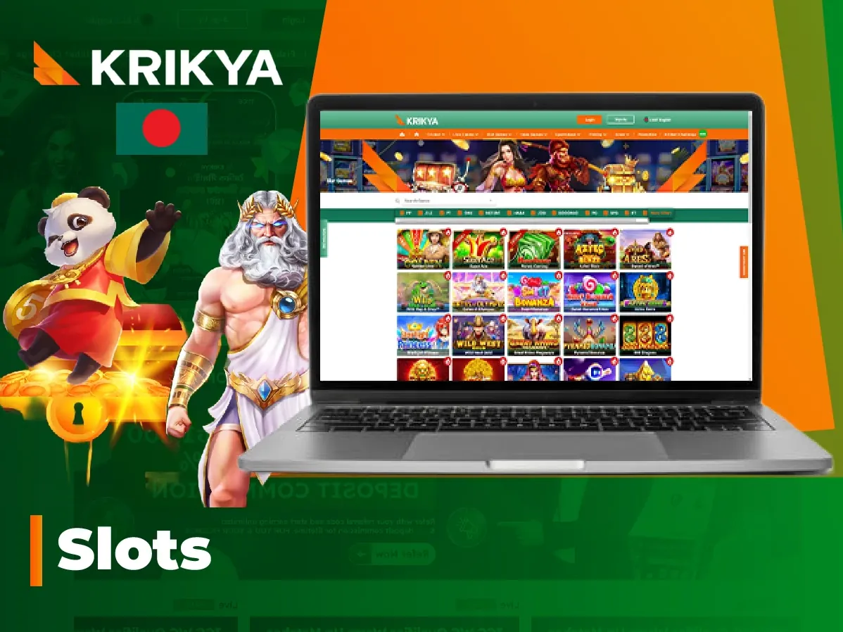 Play slots from the well-known providers on Krikya